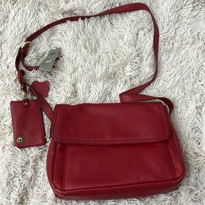 Gianni Bernini Red Leather Crossbody